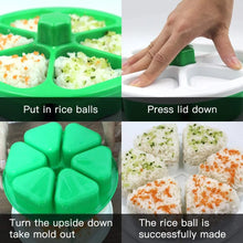 Load image into Gallery viewer, DIY Sushi Mold Onigiri Rice Ball Food Press Triangular Maker Mold Sushi Kit Japanese Kitchen Tools Bento Box Crafting supplies kitchenware nigiri