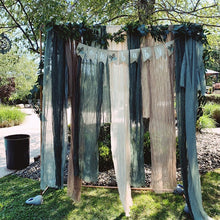 Load image into Gallery viewer, Burlap Greenery Oh Baby Shower Gender reveal sign Banner garden rustic Farmhouse Dessert Table decoration Backdrop Photo Booth