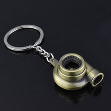 Load image into Gallery viewer, Car Turbo Turbocharger Keychain Zinc Alloy Metal Keyring Spinning Mini Turbine Key Ring Auto Pendant Creative for Women Men Gift