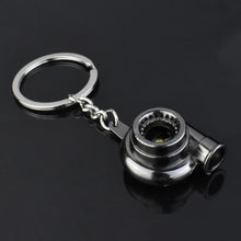 Load image into Gallery viewer, Car Turbo Turbocharger Keychain Zinc Alloy Metal Keyring Spinning Mini Turbine Key Ring Auto Pendant Creative for Women Men Gift