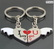 Load image into Gallery viewer, Key Chain Alloy Arrow Bow Love Keyrings Key Chains Lovers Ring Couples keychain for Gift 17343 boyfriend girlfriend bestfriend bff