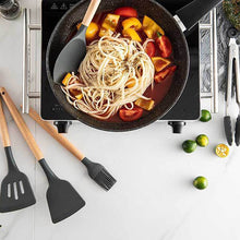 Load image into Gallery viewer, Silicone Kitchenware Cooking Utensils Set Non-stick Cookware Spatula Shovel Egg Beaters Wooden Handle Kitchen Cooking Tool Set CRAFTING business