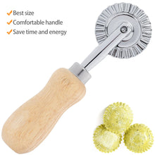 Load image into Gallery viewer, Pastry Wheel Cutter Stainless Steel Round Pizza Cutting Wheel Tools Home divider Kitchen Gadgets Baking Tools pasta Italian food DIY craft kitchenware
