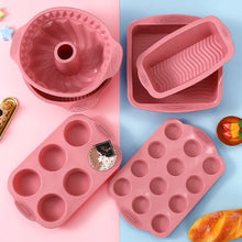 Load image into Gallery viewer, Dark Pink Molds for Baking Silicone Bakeware DIY Cake Mould Muffin Pan Pastry Kitchen Accessories Decorate Tools Crafting supplies bakery business