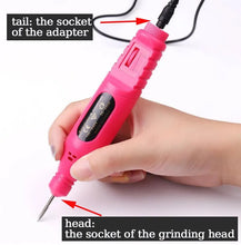 Load image into Gallery viewer, PINK Nail Drill Machine Electric EU PLUG Manicure Milling Cutter Set For Gel Nail Polish Tool Nail Accessories crafting tool salon manicurist art supplies pedicurist