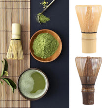 Load image into Gallery viewer, Bamboo Matcha Powder Whisk Japanese Ceremony Coffee Green Tea Brush Chasen Chashaku Brushes barista crafting tool supplies culture