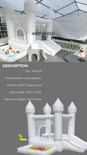 Load image into Gallery viewer, USED Soft Play Inflatable White Bounce House With Slide Ball Pit Party Used Inflatable Mini Bouncy Castle With Blower PARY SUPPLIES birthday babyshower holiday