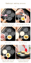 Load image into Gallery viewer, 4-hole Omelet Pan Frying Pot Thickened Non-stick Egg Pancake Steak Cooking Hamburger bread Breakfast Maker Induction cooker DIY craft tool