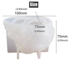 Load image into Gallery viewer, Skull Snake Head Mold Epoxy Resin DIY Silicone Molds Halloween Haunted Horror House Desk Decor Candle Mould art craft supply tool