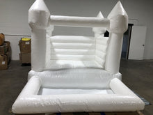 Load image into Gallery viewer, USED Soft Play Inflatable White Bounce House With Slide Ball Pit Party Used Inflatable Mini Bouncy Castle With Blower PARY SUPPLIES birthday babyshower holiday