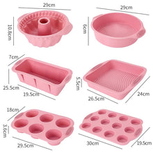 Load image into Gallery viewer, Dark Pink Molds for Baking Silicone Bakeware DIY Cake Mould Muffin Pan Pastry Kitchen Accessories Decorate Tools Crafting supplies bakery business