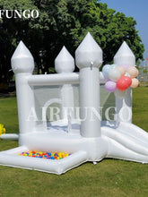 Load image into Gallery viewer, USED Soft Play Inflatable White Bounce House With Slide Ball Pit Party Used Inflatable Mini Bouncy Castle With Blower PARY SUPPLIES birthday babyshower holiday