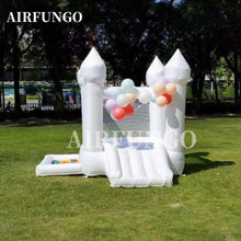 Load image into Gallery viewer, USED Soft Play Inflatable White Bounce House With Slide Ball Pit Party Used Inflatable Mini Bouncy Castle With Blower PARY SUPPLIES birthday babyshower holiday