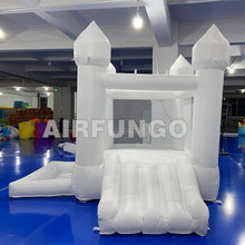 Load image into Gallery viewer, USED Soft Play Inflatable White Bounce House With Slide Ball Pit Party Used Inflatable Mini Bouncy Castle With Blower PARY SUPPLIES birthday babyshower holiday