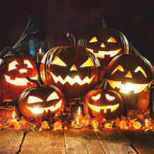 Load image into Gallery viewer, Halloween Pumpkin Carving Kit Stencils Cutting Supplies Kitchen Engraving Cutting Tools Ghost Themed Party Decorations jackolantern