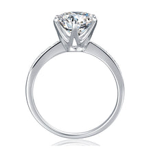 Load image into Gallery viewer, 1 Carat~ 3 Carat Round Moissanite Diamond Rings Engagement anniversary Women 925 Sterling Silver Trendy Jewelry custom engrave