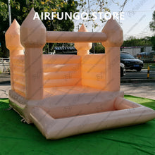 Load image into Gallery viewer, USED Soft Play Inflatable White Bounce House With Slide Ball Pit Party Used Inflatable Mini Bouncy Castle With Blower PARY SUPPLIES birthday babyshower holiday