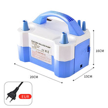 Load image into Gallery viewer, Electric Balloon Air Pump 220V High Power Two Nozzle Blower Portable Inflatable Pump Inflator birthday holiday Wedding Party