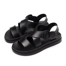 Load image into Gallery viewer, summer flat sandals female gladiator open-toed soft jelly sandals women's sponge non-slip beach shoes