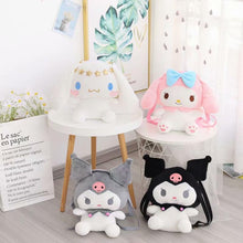 Load image into Gallery viewer, Kawaii Plush Backpack Kuromi My Melody Cinnamoroll Plush Bag Big Anime Stuffed Toys Cute Backpack for Girl Doll for Gift