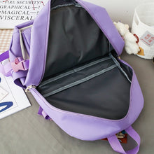Load image into Gallery viewer, Sets Purple Colour Children's School Backpack Kawaii Women's Backpack Bookbag School Bags for Teens Girls Mochila