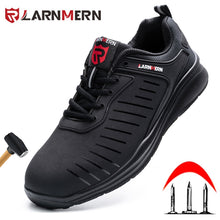 Load image into Gallery viewer, LARNMERN Mens Steel Toe Safety Shoes Work Shoes For Men lightweight Breathable Anti-Smashing Non-Slip Construction Work Sneakers