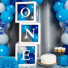 Load image into Gallery viewer, Alphabet Name Box Transparent Birthday Balloon Box Wedding Globos 1st Birthday Party Decoration Kids Latex Balloon Baby Shower