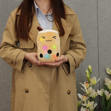Load image into Gallery viewer, LED Light Up Boba Stuffed Plush Bubble Tea Pillow Cute Plushie Doll Cushion Plushy Colorful Night Lights Glowing Super Soft Gift