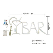 Load image into Gallery viewer, Wine Glass Neon Sign LED Light Party Club Restaurant Shop Bar Bedroom Home Lamp USB Powered Atmosphere Wall Decor Gift custom design handmade