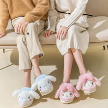 Load image into Gallery viewer, Plush Slipper Kitty Melody cinnamoroll kuromi melody Cartoon Anime Adult Children Plush Home Slippers Christmas Gifts