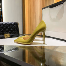 Load image into Gallery viewer, Women Red Sole Pumps New Sexy Bottom Pointed Toe Black Thin High Heel Shoes 8cm 10cm 6cm Shallow Sexy Wedding Shoe