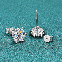 Load image into Gallery viewer, 0.5-2ct Moissanite Screw Stud Earrings D Color 925 Sterling Silver 6 Prong Diamond Earrings For Women Wedding Fine Jewelry custom design handcrafted handset stones