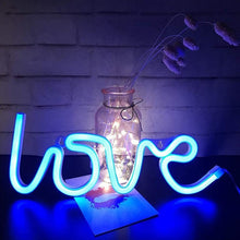 Load image into Gallery viewer, LED Neon Lights Love Shape Night Light Sign Lamp Battery USB Double Powered Nightlight for Indoor Christmas Wedding Birthday custom design handmade