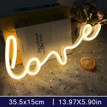 Load image into Gallery viewer, LED Neon Lights Love Shape Night Light Sign Lamp Battery USB Double Powered Nightlight for Indoor Christmas Wedding Birthday custom design handmade