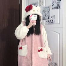 Load image into Gallery viewer, Winter Kawaii Pajamas Animation Kuromi Cinnamoroll My Melody Facecloth Plush Warm and Comfortable Pajama Pants Set