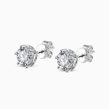 Load image into Gallery viewer, Real 1 Carat D Color Moissanite Stud Earrings For Women Top Quality 100% 925 Sterling Silver Sparkling Wedding Jewelry custom design hand setting