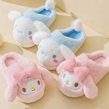 Load image into Gallery viewer, Plush Slipper Kitty Melody cinnamoroll kuromi melody Cartoon Anime Adult Children Plush Home Slippers Christmas Gifts