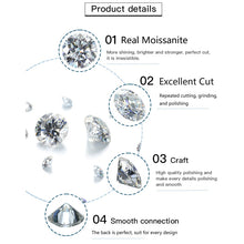 Load image into Gallery viewer, 0.5-2ct Moissanite Screw Stud Earrings D Color 925 Sterling Silver 6 Prong Diamond Earrings For Women Wedding Fine Jewelry custom design handcrafted handset stones