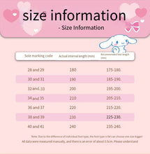 Load image into Gallery viewer, Plush Slipper Kitty Melody cinnamoroll kuromi melody Cartoon Anime Adult Children Plush Home Slippers Christmas Gifts