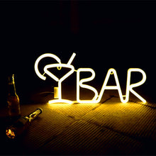 Load image into Gallery viewer, Wine Glass Neon Sign LED Light Party Club Restaurant Shop Bar Bedroom Home Lamp USB Powered Atmosphere Wall Decor Gift custom design handmade