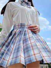 Load image into Gallery viewer, Plaid Women Pleated Skirt Bow Knot Summer High Waist Preppy Girls Dance Mini Skirt Cute A Line Harajuku Japan