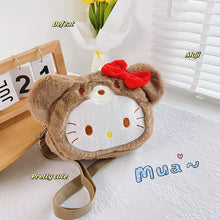 Load image into Gallery viewer, Kawaii Plush Bag Kuromi Melody Cinnamoroll Anime Stuffed Backpacks for Girls Doll Cartoon Crossbody Soft Toy for Children