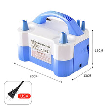 Load image into Gallery viewer, Electric Balloon Air Pump 220V High Power Two Nozzle Blower Portable Inflatable Pump Inflator birthday holiday Wedding Party