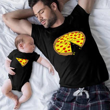 Load image into Gallery viewer, Funny Pizza Print Father Mother Kids T-Shirt Baby Bodysuit Cotton Summer Family Matching Outfits Mom Dad Children Match Clothes custom printed handmade