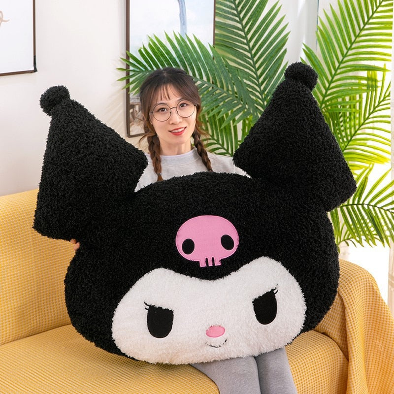 GIANT 85x75cm Plush Kuromi Melody Pillow Cushion Cute Cartoon Doll Sof