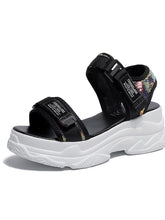 Load image into Gallery viewer, 6CM Gladiator Platform Women's Sandals Summer Fashion Women Chunky Beach Sandal Denim Comfortable Sandalias Mujer