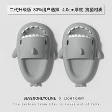 Load image into Gallery viewer, 2022 Summer Man Women Shark Slippers Couple's Thick Bottomed Home Bathing Home Slipper Indoor Household Kids Slides Flip Flops