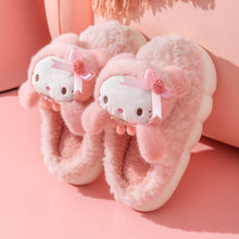 Load image into Gallery viewer, Plush Slipper Kitty Melody cinnamoroll kuromi melody Cartoon Anime Adult Children Plush Home Slippers Christmas Gifts