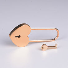 Load image into Gallery viewer, Personalized Custom engraved Metal Heart Shaped Padlock Rose Gold Heart-Shaped Love Lock With Key Engagement Wedding Valentine's Day Gift