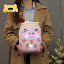 Load image into Gallery viewer, LED Light Up Boba Stuffed Plush Bubble Tea Pillow Cute Plushie Doll Cushion Plushy Colorful Night Lights Glowing Super Soft Gift